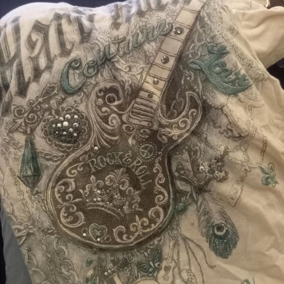 Vintage Y2K Hard Rock Couture Copenhagen Tee | Embellished Rhinestone Graphic - Picture 2 of 9